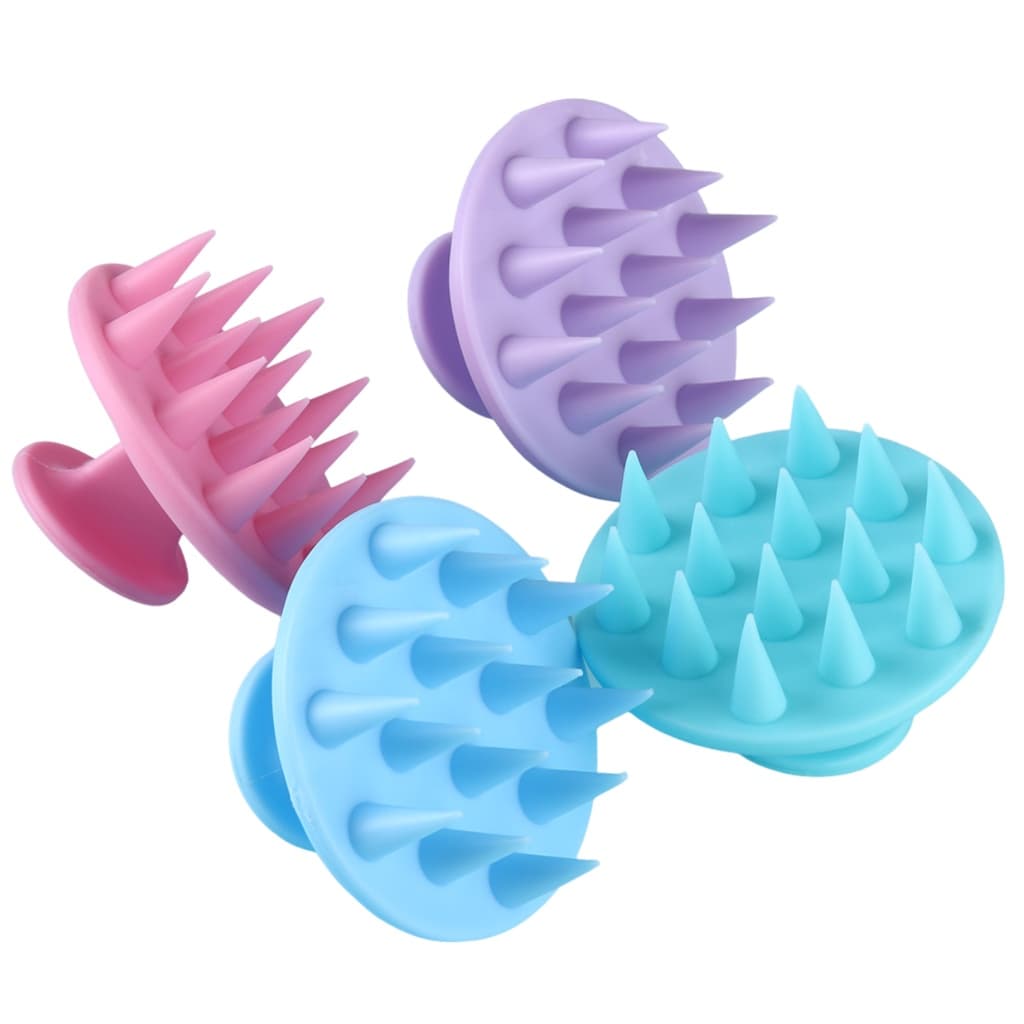2 Escovas Massageadora Capilar Com Cerdas Macias Banho Cuidados Silicone