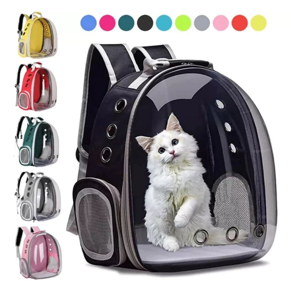 Mochila Bolsa Pet Transporte Visão Panorâmica Mochila de Acrílico Para Gatos e Cachorro
