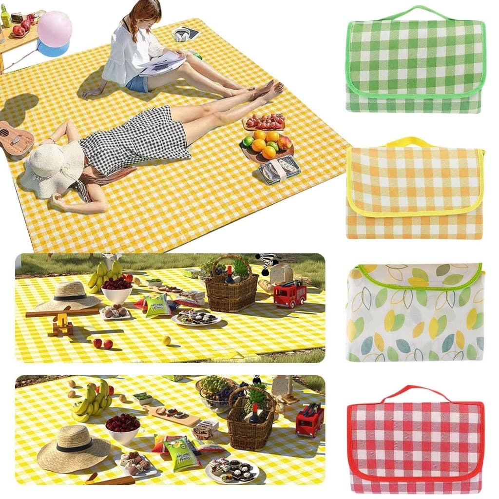 Bolsa Toalha de Piquenique 200*200cm em Familia p/ Parques, Praia, Praças - Diversos Modelos