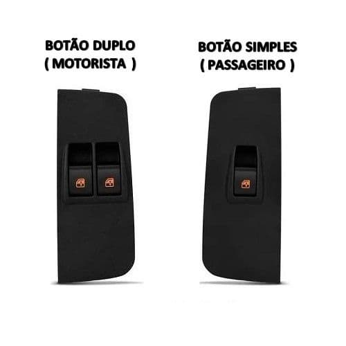 Par Botão Vidro Elétrico Palio Strada Siena Duplo + Simples Ambar