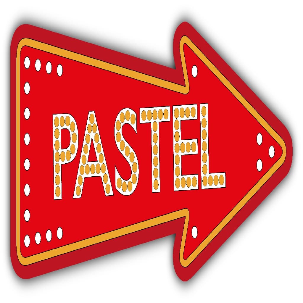 Placa Quadro Flecha Vermelha Pastel - Decoração Pastelaria