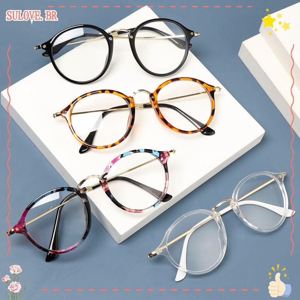 SULOVE Unisex Fashion Vintage Eyewear Proteção Contra Radiação A Visão Óculos Planos Flexíveis De Espelho