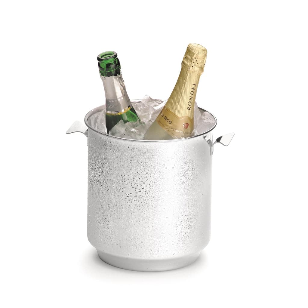 Balde Para Gelo Inox Para Garrafas Com Alças 4,5 Litros Bar Festa Champanheira De Gelo Drinks Alto Padrão Qualidade Forma Inox