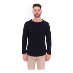 Blusa De Frio Masculina Manga Longa Camiseta Long Line