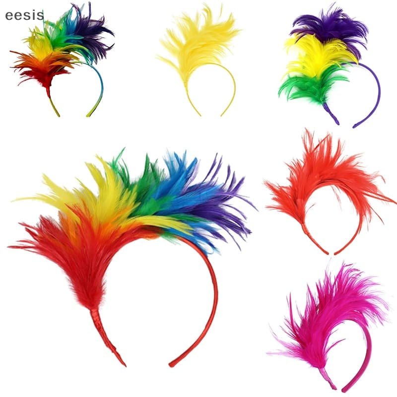 eesis 1920 Mardi Gras Flapper Headpiece Burlesco Com Penas KL