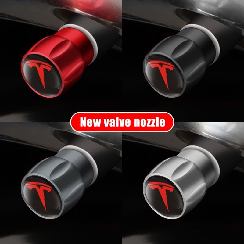 4 Pçs/set Tampas Da Válvula Do Pneu Roda Carro Capa À Prova De Poeira De Ar Para Tesla Model3 Modelos P85D Xadrez