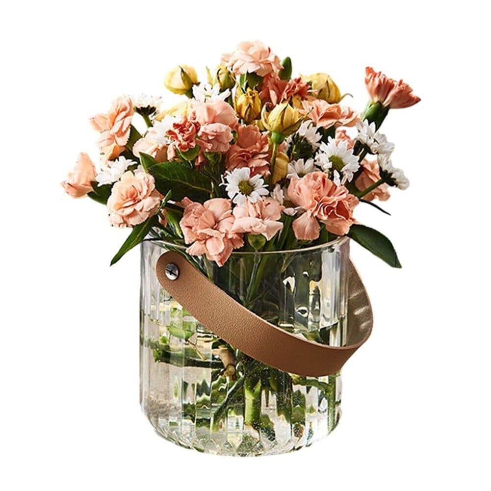 Balde de gelo acrílico ou vaso de flor multiuso com Alça  para piquenique mesa decorativo