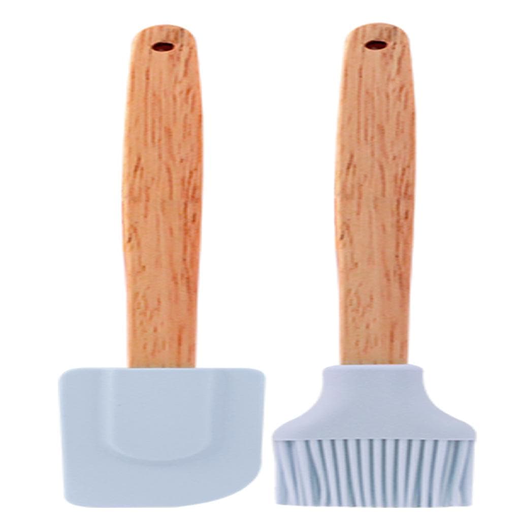 Jogo De Talheres Culinário 2 Peças Confeiteiro Com Pincel E Espátula De Silicone Antiaderente Talheres Utensílio Cozinha