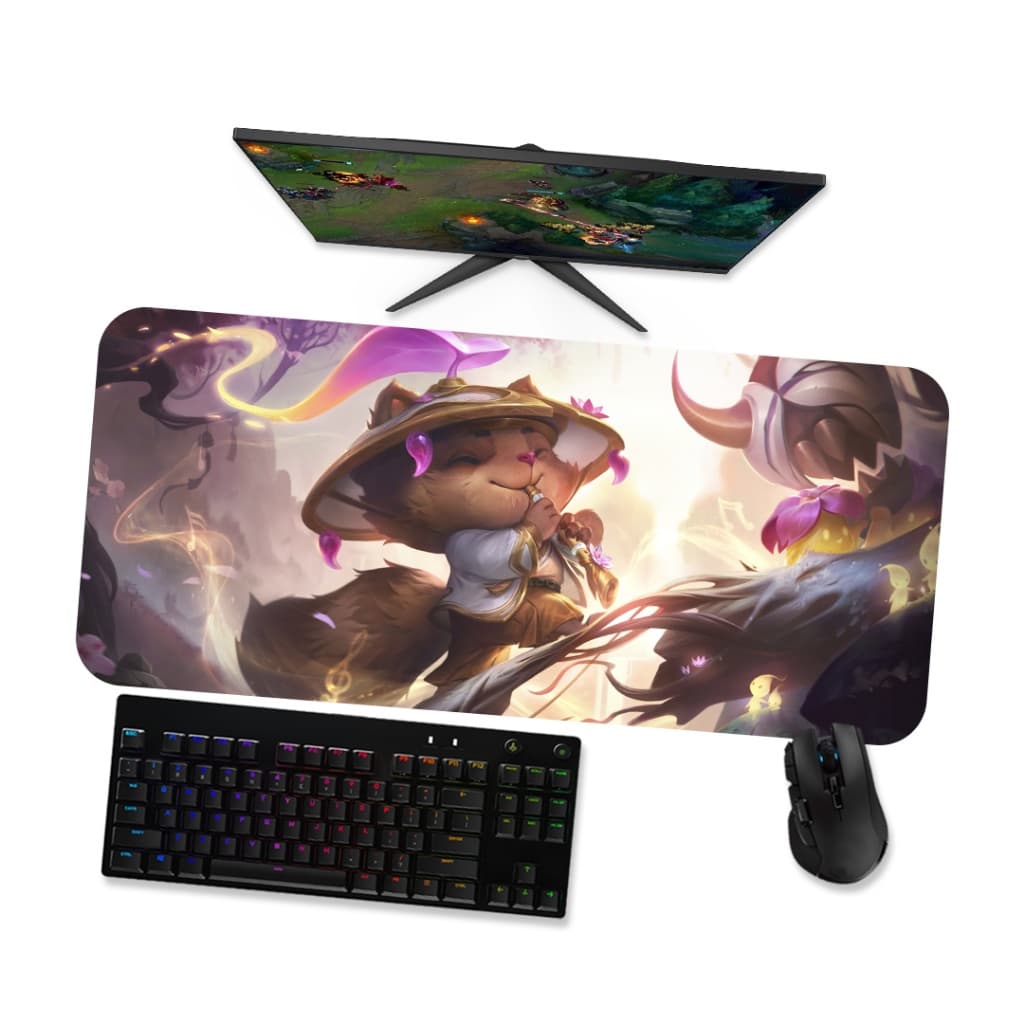 Mouse Pad Gamer Grande LoL  TEEMO FRORESCER ESPIRITUAL 2  LoL 90x40 80x40 60x40 70x30 45x40