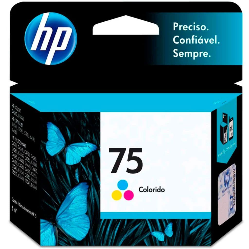 Cartucho de Tinta HP 75, Colorido, 5.5ml - CB337WB