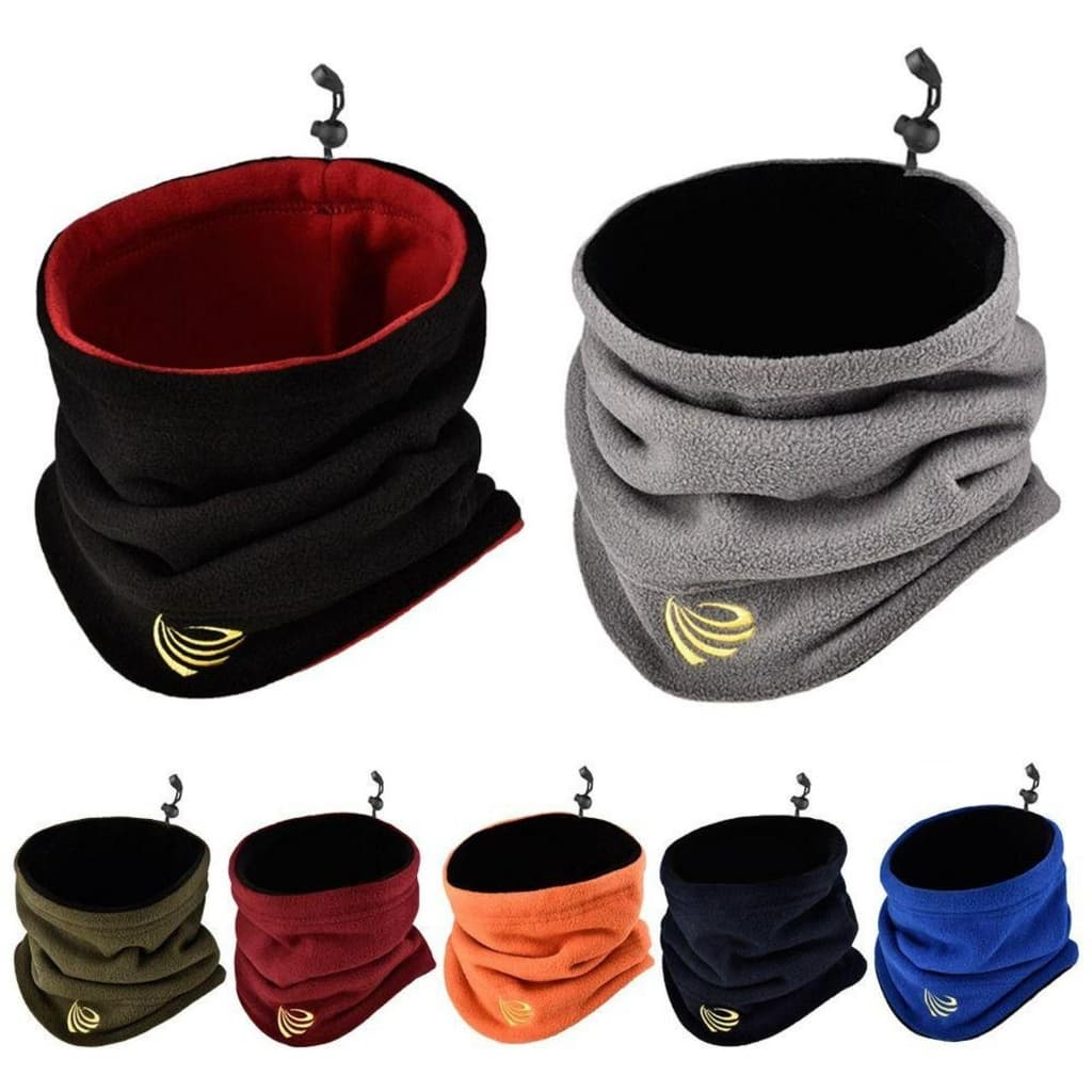 Cachecol térmico de fleece para camping de inverno, ciclismo ao ar livre à prova de frio.