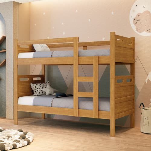 Beliche Bibox Jaspe Vira 2 Duas Camas 100% MDF Proteção Lateral Reforçada Várias Cores