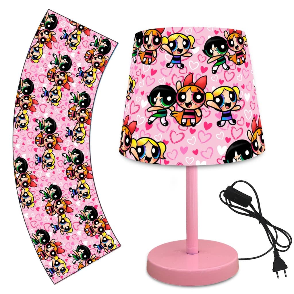 ABAJUR LUMINARIA 15X20 QUARTO BEBE MENINAS SUPER PODEROSAS
