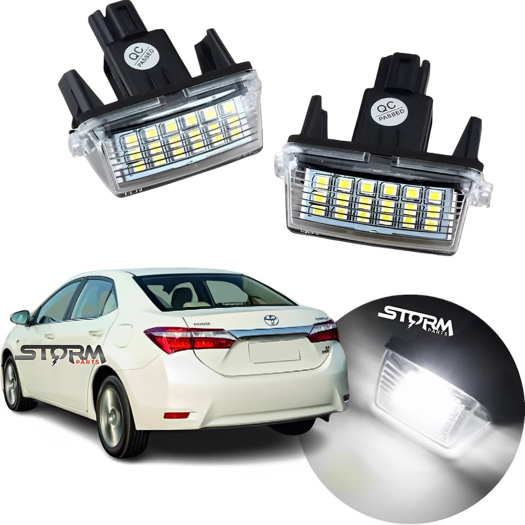 Par Lâmpada luz de Placa Toyota Corolla ano 2015 a 2019 Led cor Branco Lanterna Traseira tampa porta malas