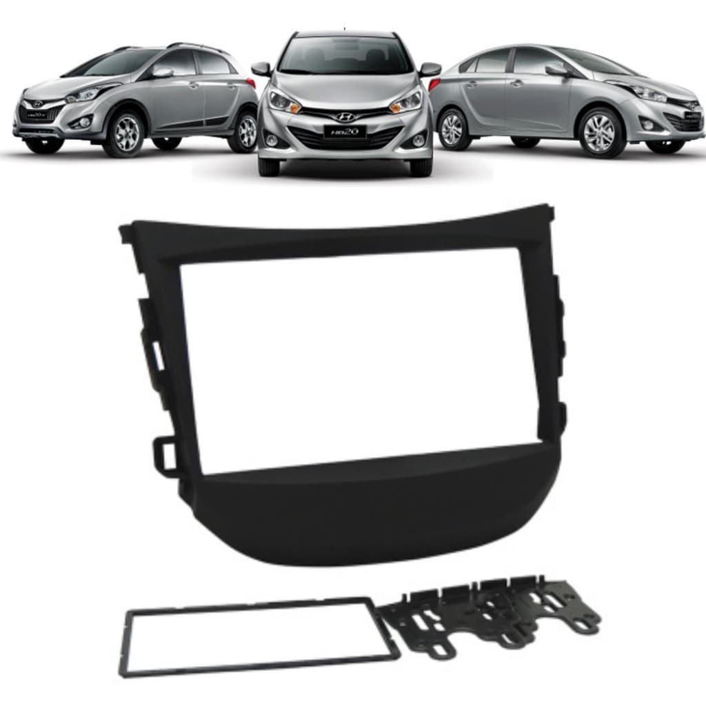 Moldura Painel 7 Polegadas Hyundai HB20 HB20s HB20x 2012 2013 2014 2015 2016 2017 2018 2019