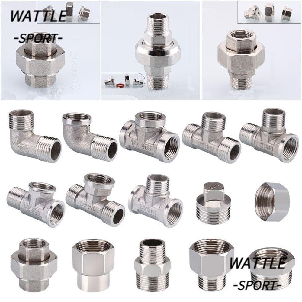 Conexões Para Tubos WATTLE Butt Joint Outdoor Home Improvement Adaptador De Cotovelo Fêmea-Macho De Aço Inoxidável