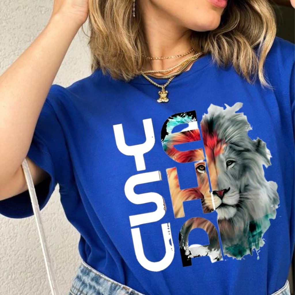 Tshirt Camiseta Feminina Yeshua 100% Algodão Blusa Gola Redonda - Camiseta Religiosa Evangélica.