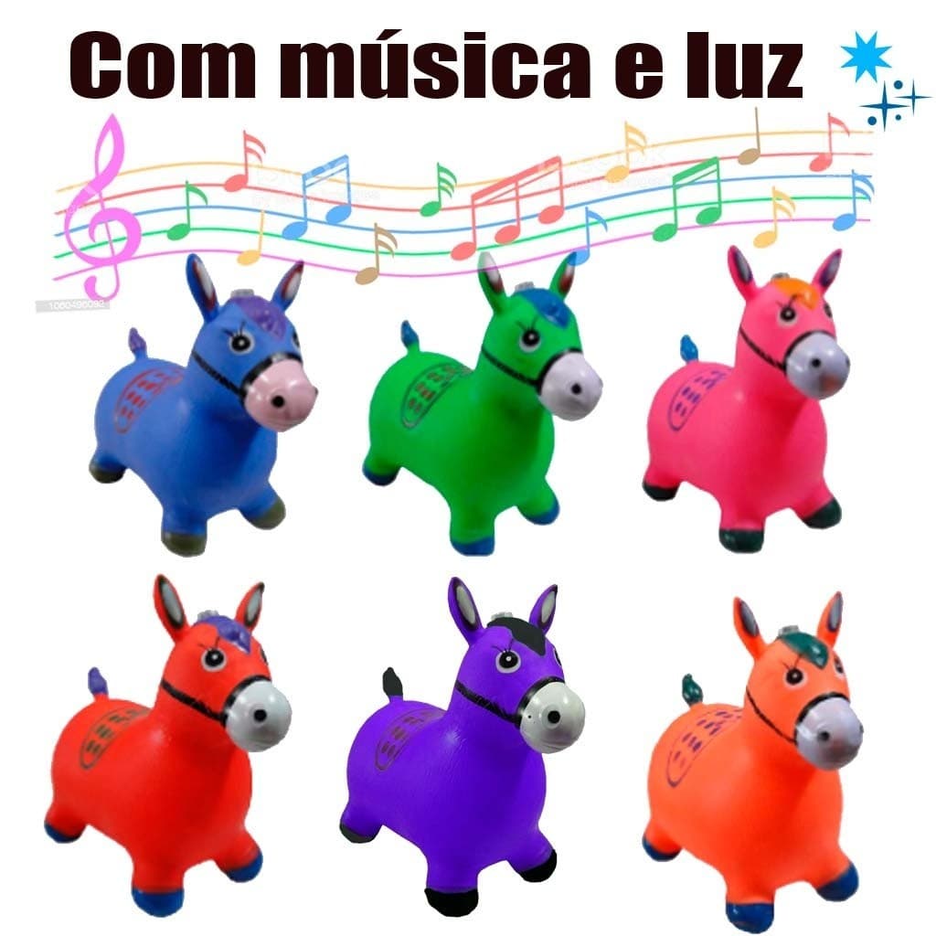 Cavalinho Upa Upa Pula Pula Com Musical Crianças Brinquedo Inflável Infantil