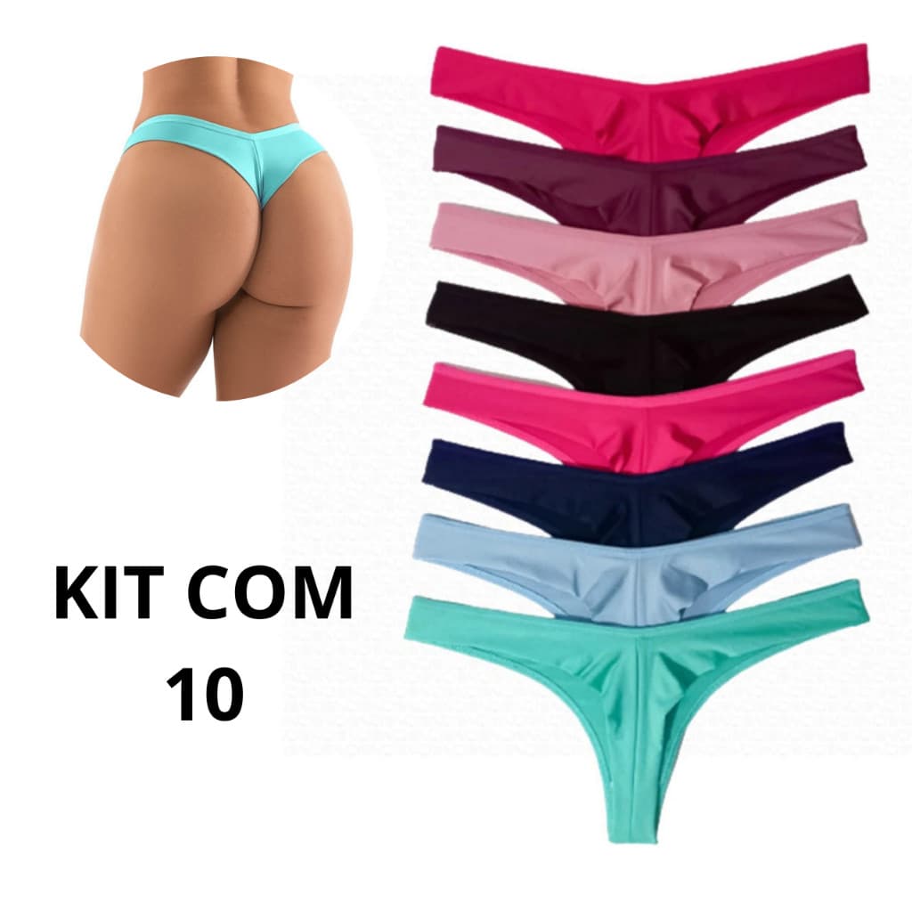 Kit Calcinha Fio Duplo Levanta Bumbum Confortável