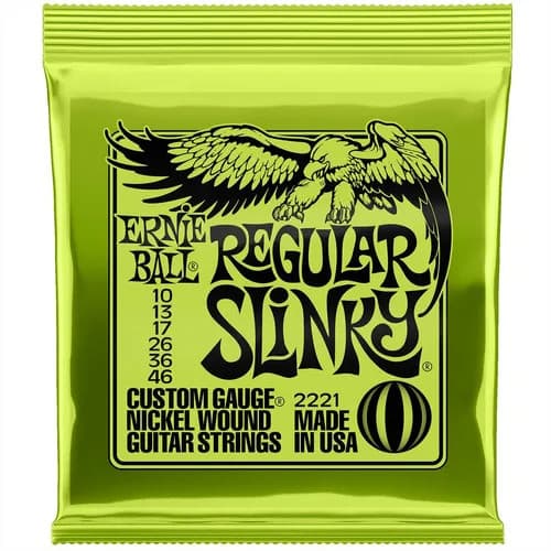 Encordoamento Ernie Ball Regular Slinky 010 Guitarra Elétrica Nickel Jogo 1 Unidade