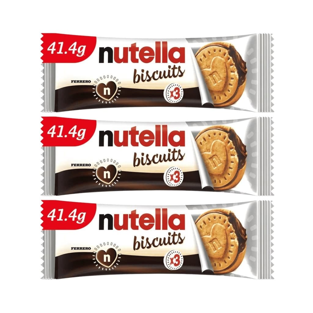 Kit de 3 unidades Nutella Biscuits de 41,4g cada pacote