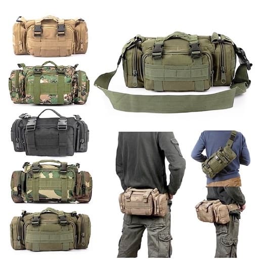 Pochete  Casual Bolsa de Cintura e Transversal Esportiva modular 1438-7
