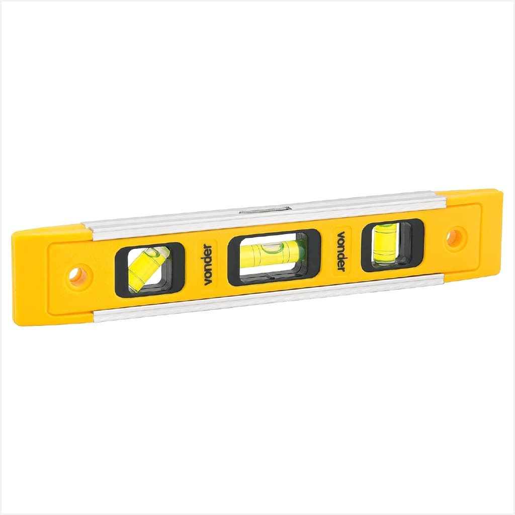 Nível Plástico 9" com 3 bolhas base Magnética - Vonder