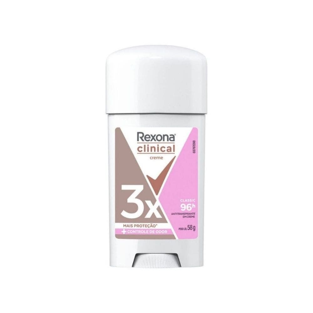 Desodorante Rexona Clinical Classic Antitranspirante 96h Creme 58g