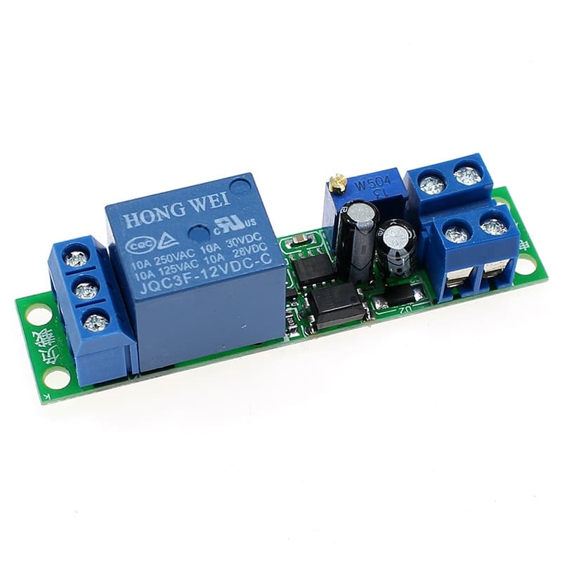 Módulo De Relé De Atraso 12V Interruptor De Partida De Automóvel Com Gatilho De Sinal De Optoacoplador Tempo Ajustável