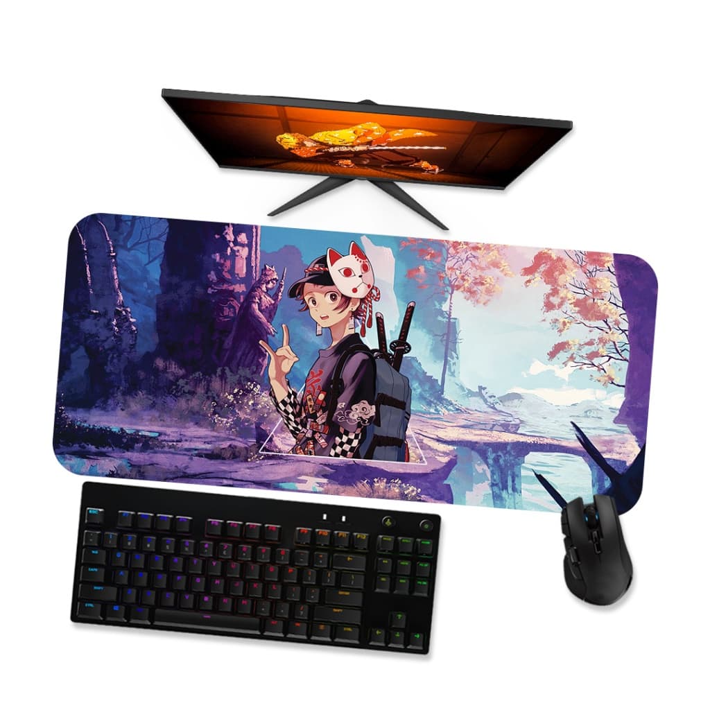 Mouse Pad Gamer Grande Demon Slayer Tanjiro 6 90x40 80x40 60x40 70x30 45x40
