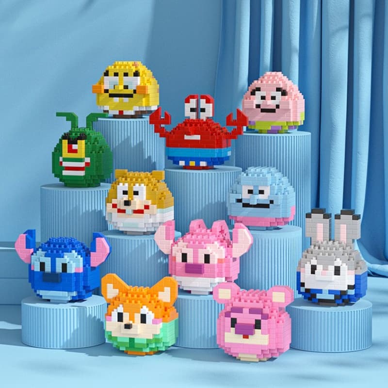 Pequenos Blocos De Construção De Bonecas De Animação De Partículas , Ano Dragão , Presentes Para Meninos E Meninas Sinina