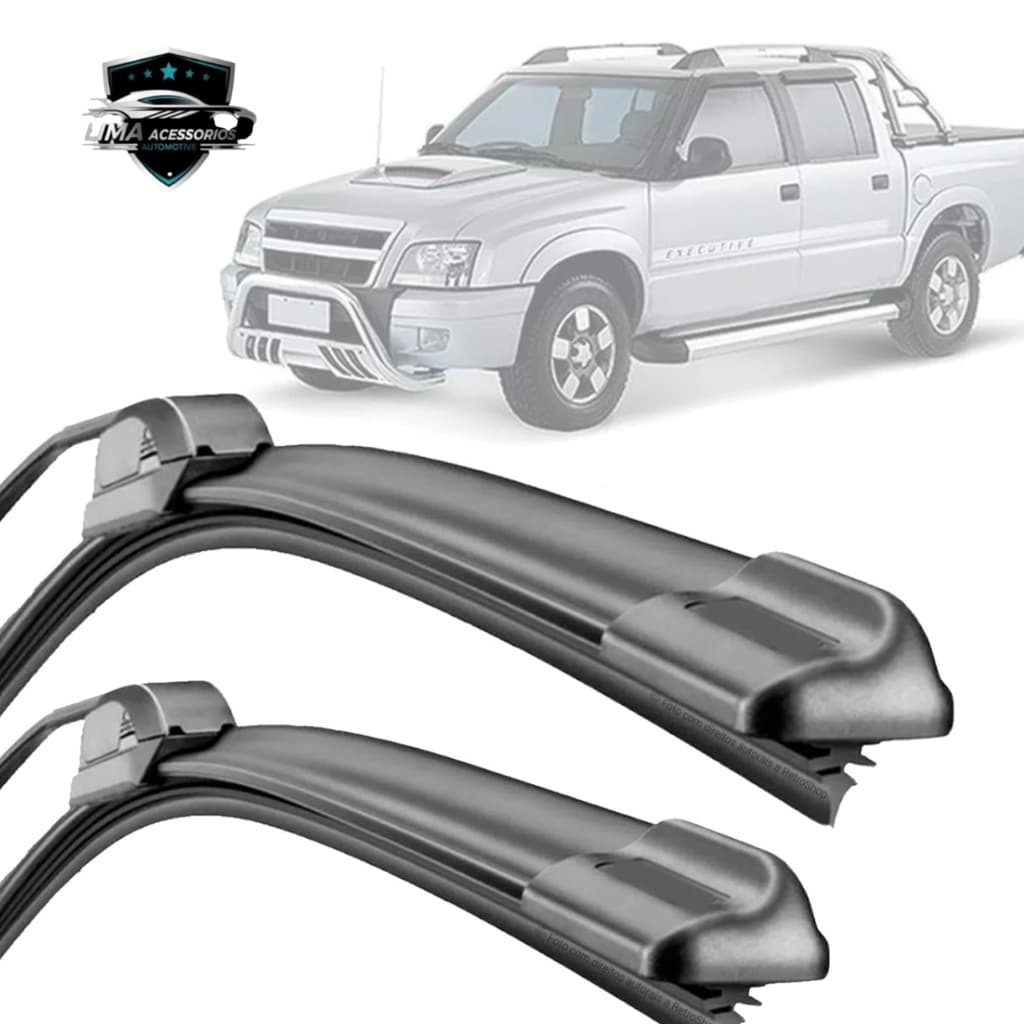 Par Palhetas(20) Silicone Limpador Para-brisa Gm S10 1995 A 2011