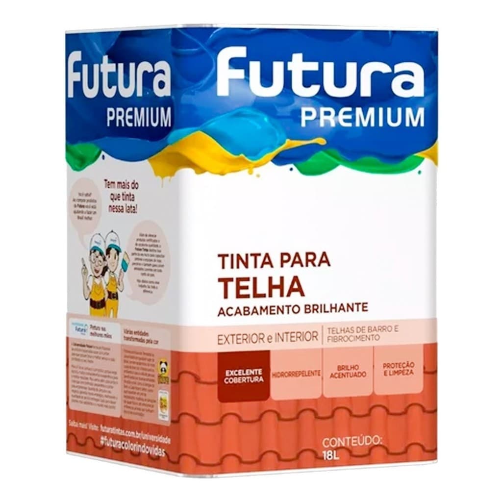 Resina Acrilica Para Telha Base De Agua Futura 18 L Cores