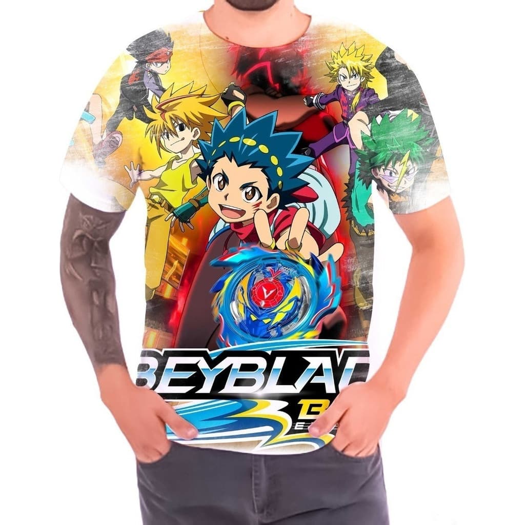 Camiseta Camisa Beyblade Burst Valt Aoi Desenhos Infantil