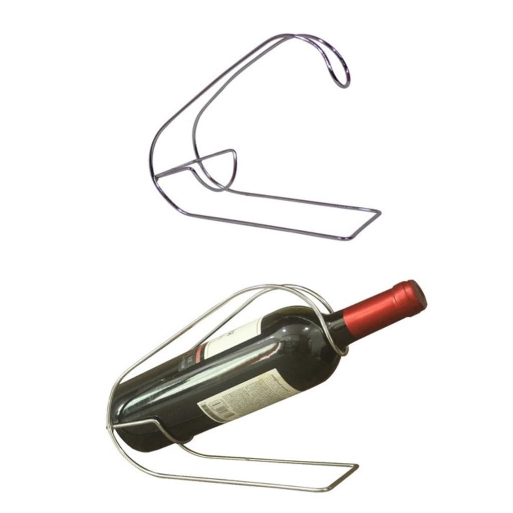 Suporte para garrafa de vinho em aço cromado Resistente para mesa lindo para decoração