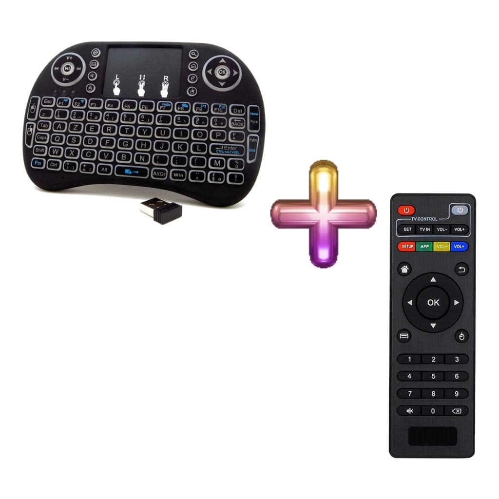 Controle Remoto E Teclado Smart Wireless Tv Box Pro 4k Novo