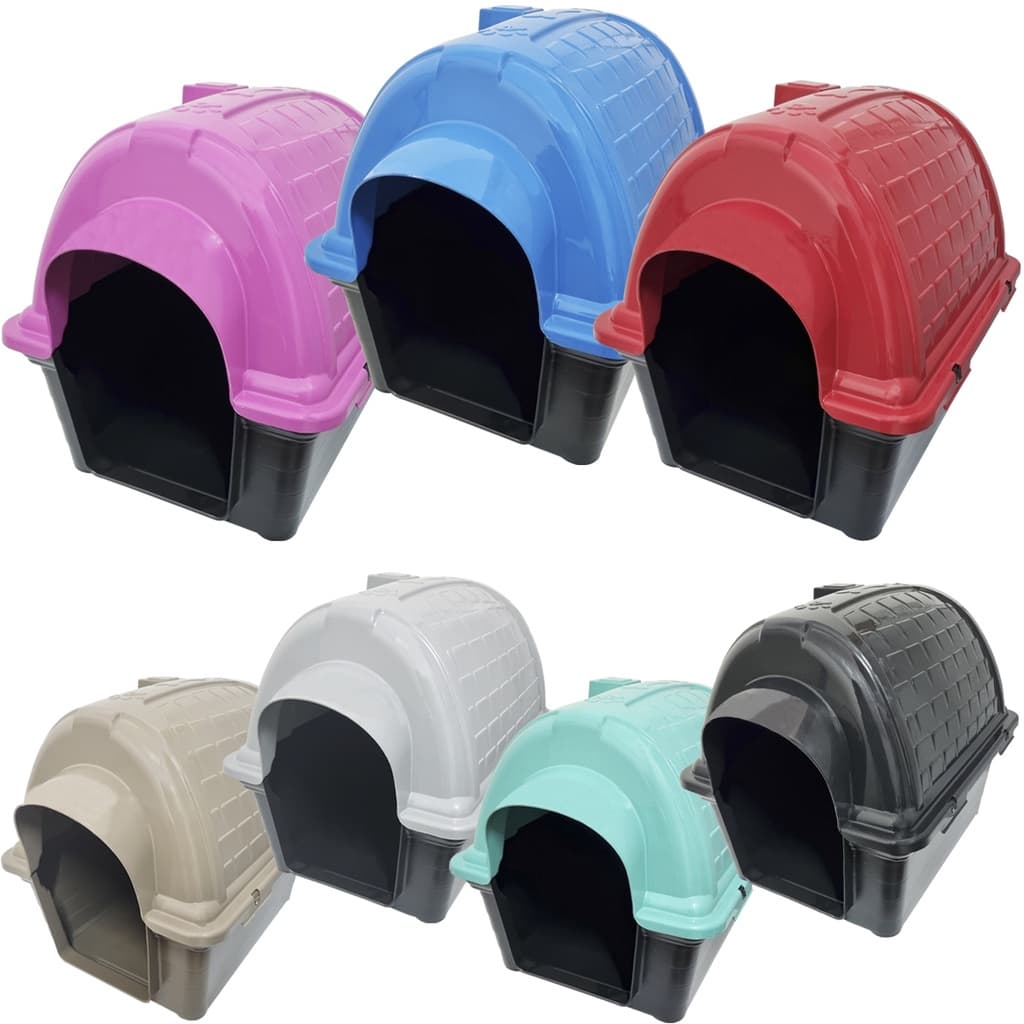 Casinha Casa Protege para Cães Cachorros de Plástico Furacão Pet Iglu N5