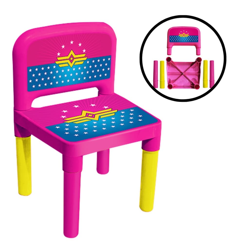 Cadeira Infantil Plastico Cadeirinha Desmontável Brinquedo Menino Menina Criança