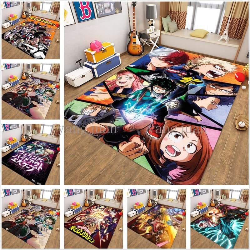 Meu Herói Academia Tapete Quadrinhos Quarto Cabeceira Sofá De Porta Do Banheiro Absorvente E Antiderrapante Regional Gra