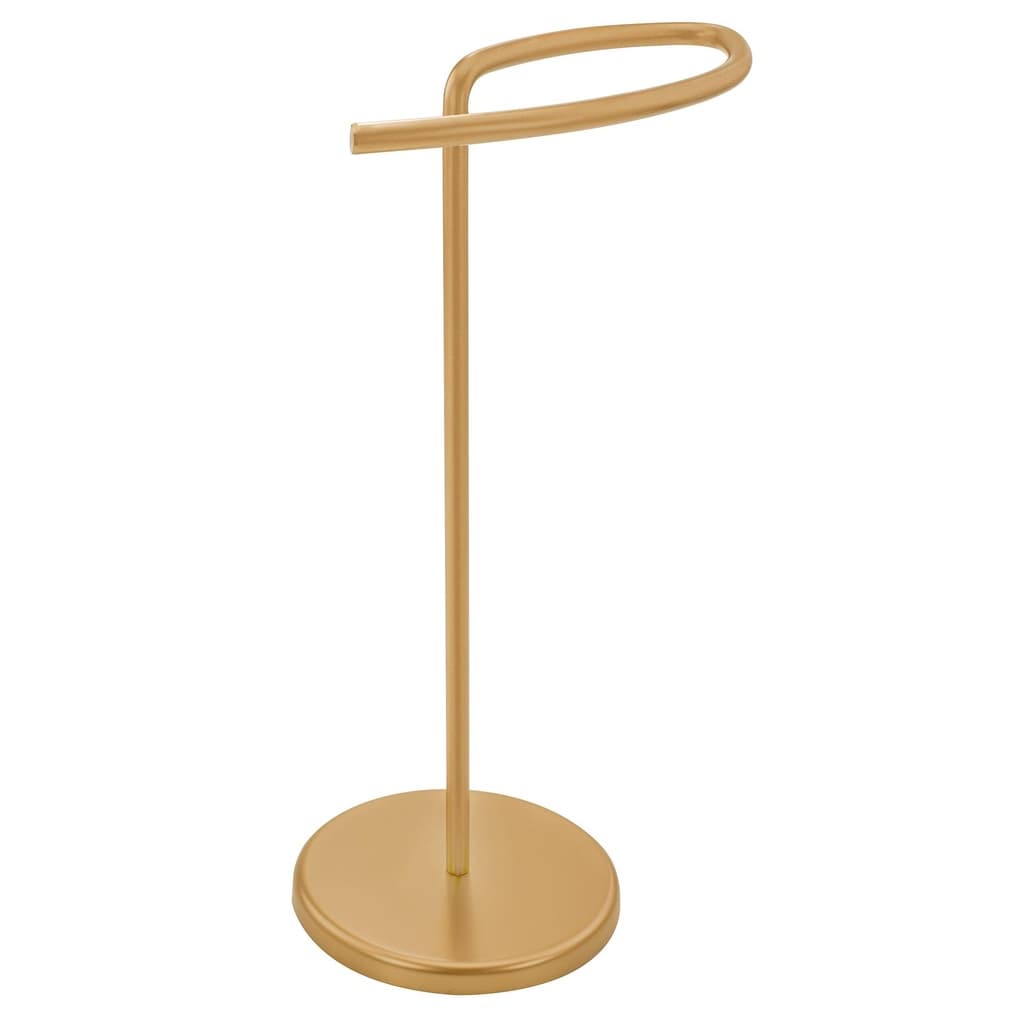 Porta Toalha Toalheiro Banheiro Bancada Dourado Aço Inox Lavabo Casa Organização