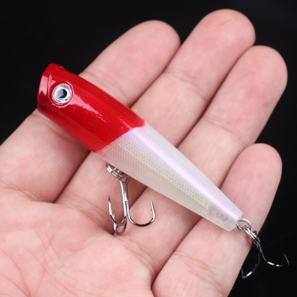 1pcs Isca Artificial De Superfície Popper De Pesca 6,5cm 6,5g