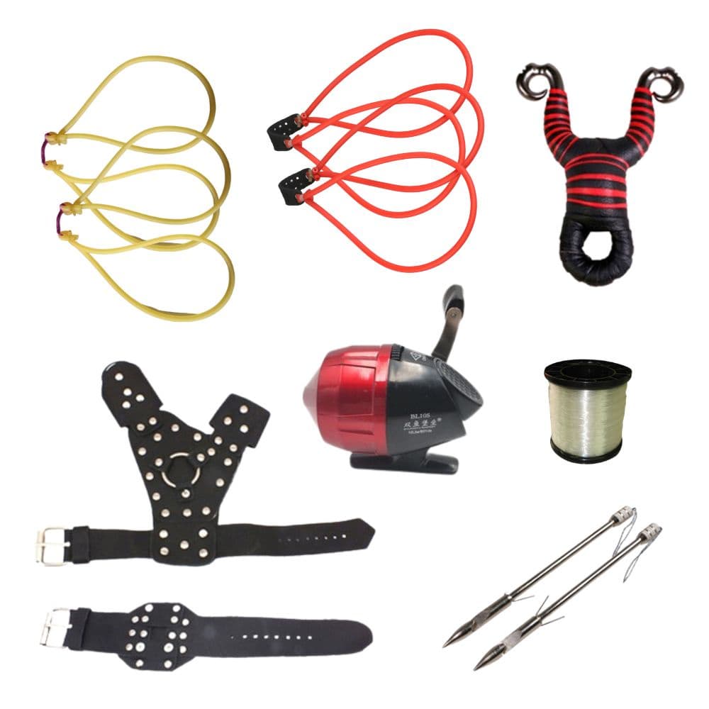 Kit 11 itens completo para Spincast Pesca de Estilingue com Molinete Carretel e Dardos Profissional