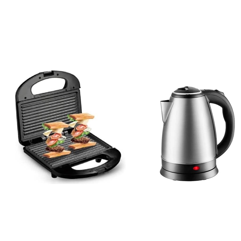Grill Sanduicheira Elétrica Lisa + Jarra Elétrica 220 Volts