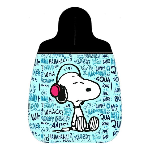Lixeira Lixinho Carro Snoopy Sentado Fundo Azul