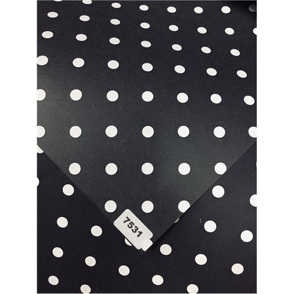 Papel dupla face preto/bolas brancas VMP 48X66cm