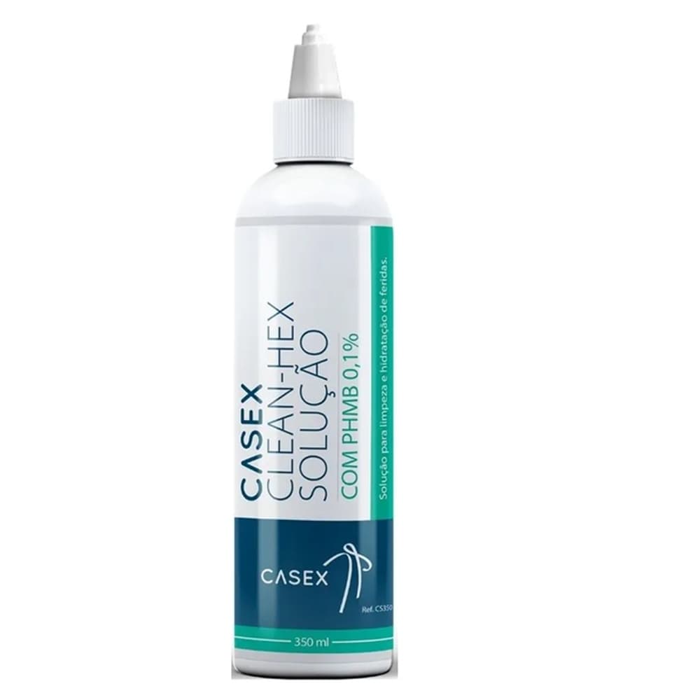 Solução Aquosa com PHMB para feridas Clean Hex 350ml - Casex