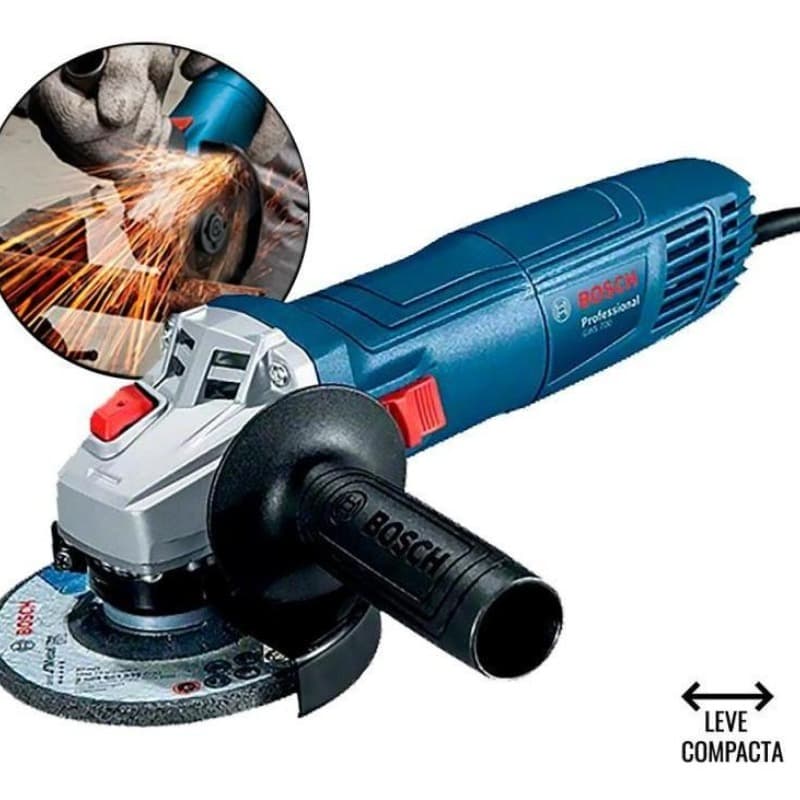 Mini Esmerilhadeira Angular Bosch Professional Gws 700 Azul 710 W + Acessório