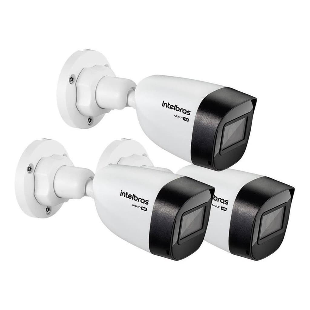 KIT 03 CÂMERAS BULLET INTELBRAS VHD 1230 B  1080p 3.6mm
