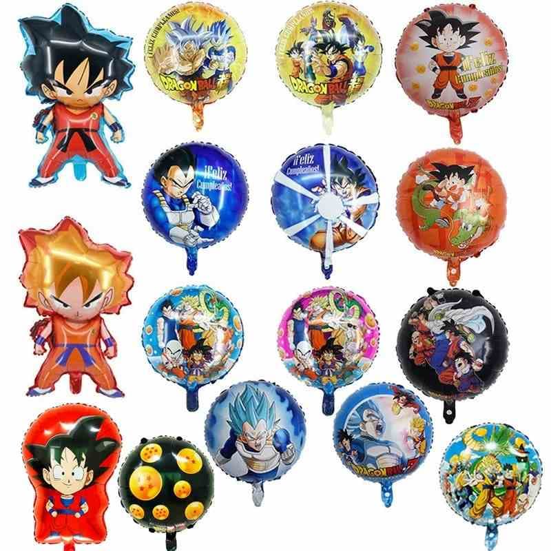 Dragon Ball Cartoon Anime Filme de Alumínio Balão/Karot Wukong Estilo Crianças Decoração de Festa de Aniversário