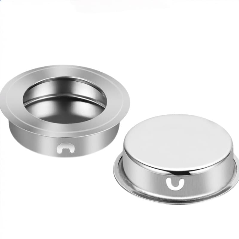 Puxador Embutido para Gavetas Moveis em Geral Aco Inoxidável Acabamento Inox ou Preto Fosco